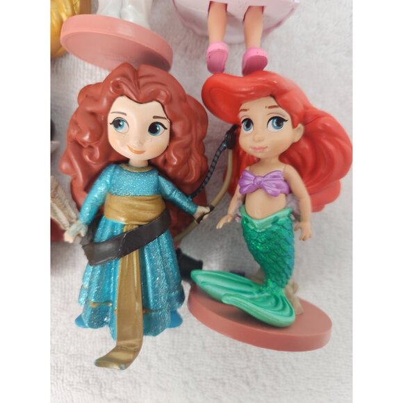 Lot of 10 Disney Animators Collection Mini Princess Doll Figures 3.5” - Picture 3 of 10